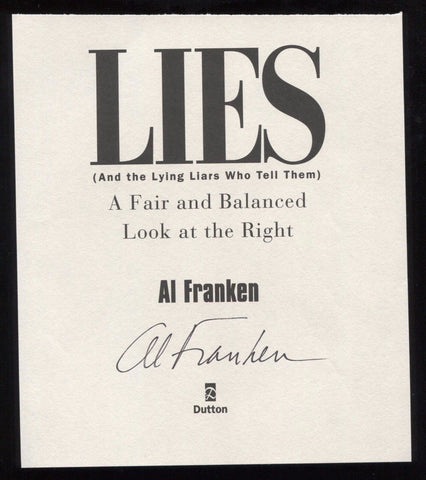 Al Franken Signed Book Page Cut Autographed Cut Signature 