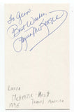 Laura McKenzie Signed 3x5 Index Card Autograph Signature Actress Host Author
