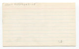 Frank Reberger Signed Index Card Autograph Baseball MLB Roger Harris Collection