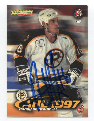 1997 SplitSecond Randy Robitaille Signed Card Hockey AHL Autograph AUTO #16