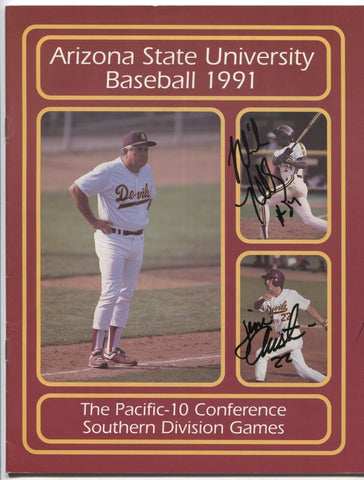 Mike Kelly Signed Program Baseball 1991 Minor League Arizona State Autographed