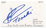 Hugo Tocalli Signed 3x5 Index Card Autographed Soccer Argentina Player Coach