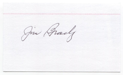 Jim Brady Signed 3x5 Index Card Baseball Autographed Detroit Tigers Debut 1956