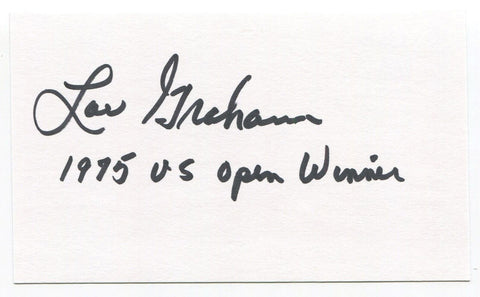 Lou Graham Signed 3 x 5 Index Card Autographed Golf PGA US Open Winner