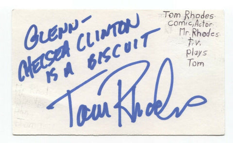 Tom Rhodes Signed 3x5 Index Card Autographed Signature Comedian Actor