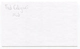 Fred Caligiuri Signed 3x5 Index Card Autographed baseball Philadelphia Athletics