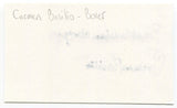 Carmen Basilio 3x5 Index Card Autographed Boxer World Champion HOF