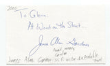 James Alan Gardner Signed 3x5 Index Card Autographed Signature Author Writer