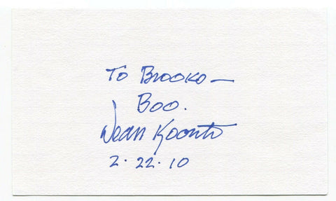 Dean Koontz Signed 3x5 Index Card Autograph Signature Author Writer