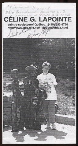 Celine LaPointe Signed Brochure Autographed Vintage Signature Fine Art Artist