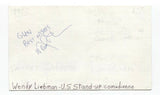 Wendy Liebman Signed 3x5 Index Card Autographed Signature Comedian Comic Actor