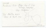 Jeremy Kushnier Signed 3x5 Index Card Autograph Signature Actor Singer 