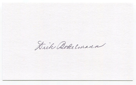 Richard "Dick" Bokelmann Signed 3x5 Index Card Autographed St. Louis Cardinals