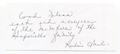 Ruben Amaro Sr Signed Cut 3x5 Index Card Autographed Baseball Mexican HOF