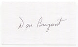 Don Bryant Signed 3x5 Index Card Autographed MLB Baseball Houston Astros