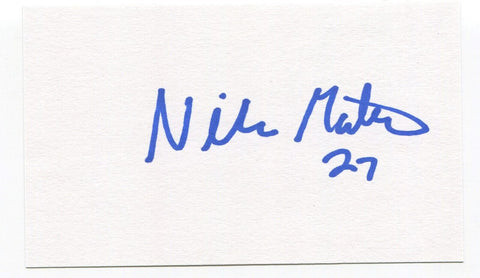 Nick Mattson Signed 3x5 Index Card Autographed Team USA Hockey