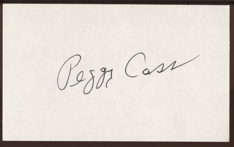 Peggy Cass Signed Index Card Signature Vintage Autographed AUTO 