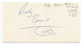 Andie Barrie Signed 3x5 Index Card Autographed Signature Radio Personality