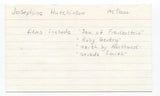 Josephine Hutchinson Signed 3x5 Index Card Vintage Autographed Signature Actress