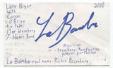 Richie "LaBamba" Rosenberg Signed Index 3x5 Card Autographed Signature Conan