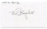 Ted Bowsfield Signed 3x5 Index Card Autographed MLB Baseball Boston Red Sox