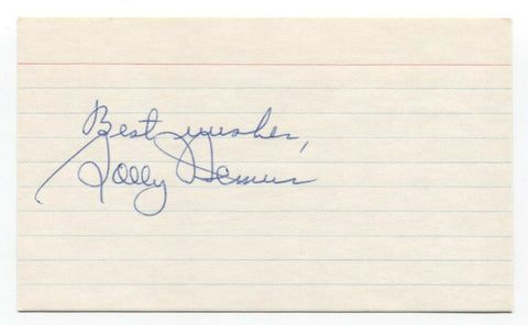 Solly Hemus Signed 3x5 Index Card Baseball Autographed Signature