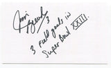 Jim Breech Signed 3x5 Index Card Autographed football Oakland Raiders NFL