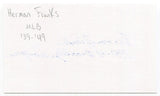 Herman Franks Signed 3x5 Index Card Autograph MLB Baseball 1954 New York Giants