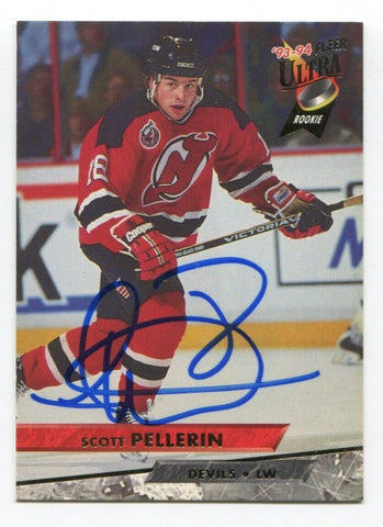 1993 Fleer Ultra Scott Pellerin Signed Card Hockey NHL Autograph AUTO #142