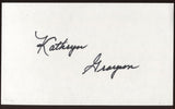 Kathryn Grayson Signed Index Card Signature Autographed AUTO 