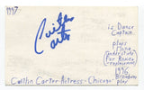 Caitlin Carter Signed 3x5 Index Card Autographed Actress Big Eden Chicago