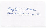 Gary Diminick Signed 3x5 Index Card Autographed Football 1973 Notre Dame Champs