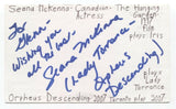 Seana McKenna Signed 3x5 Index Card Autographed Signature Actress