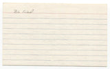 Bob Friend Signed 3x5 Index Card Baseball Autographed Signature
