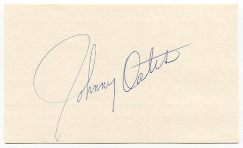 Johnny Oates Signed 3x5 Index Card Autographed MLB Baseball Texas Rangers