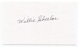 Willie Sheelor Signed 3x5 Index Card Autographed Baseball Negro Leagues Star