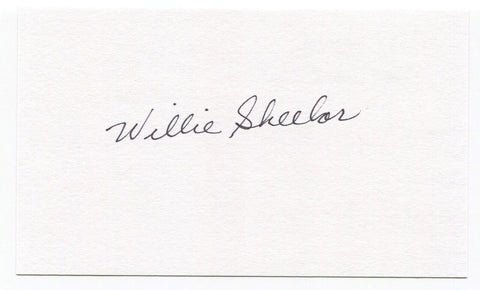 Willie Sheelor Signed 3x5 Index Card Autographed Baseball Negro Leagues Star