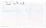 Ray Beck 3x5 Index Card Autographed Signature New York Giants NFL