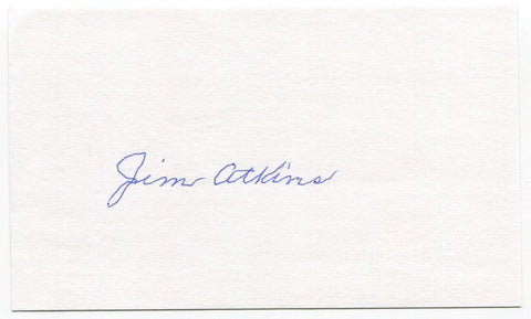 James Atkins Signed 3x5 Index Card Autographed Boston Red Sox Debut 1950