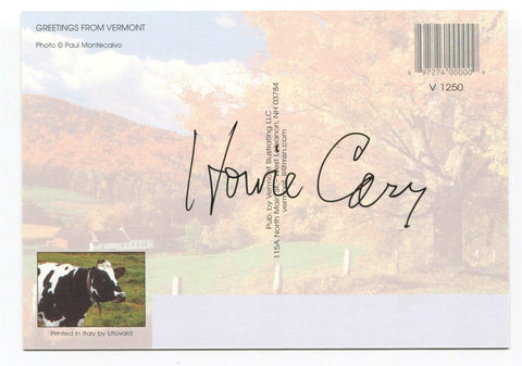 Howie Carr Signed Post Card Autographed Talk Show Host Columnist