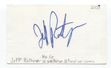 Jeff Rothpan Signed Index 3x5 Card Autographed Signature Comedian Actor
