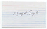 Edward Saylor Signed 3x5 Index Card  Autographed WWII Doolittle Raiders