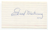 Ed Mierkowicz Signed 3x5 Index Card Baseball Autographed Signature