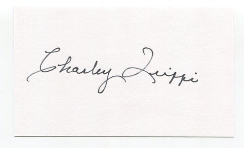 Charley Trippi Signed 3x5 Index Card Autograph Football Chicago Cardinals HOF