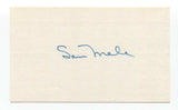 Sam Mele Signed 3x5 Index Card Baseball Autographed Signature