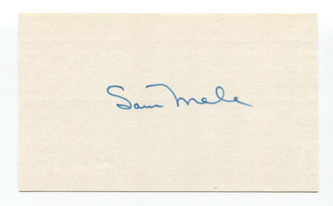 Sam Mele Signed 3x5 Index Card Baseball Autographed Signature