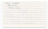 Elmer Sexauer Signed 3x5 Index Card Autographed MLB Baseball Brooklyn Dodgers