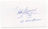 Ned Garver Signed 3x5 Index Card Autographed MLB Baseball St. Louis Browns