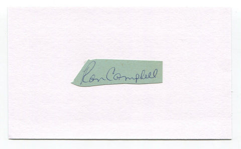 Ron Campbell Signed Cut Index Card Autographed Baseball 1946 Chicago Cubs