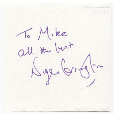 Nigel Carrington Signed Album Page Autographed Signature The Dark Knight Batman